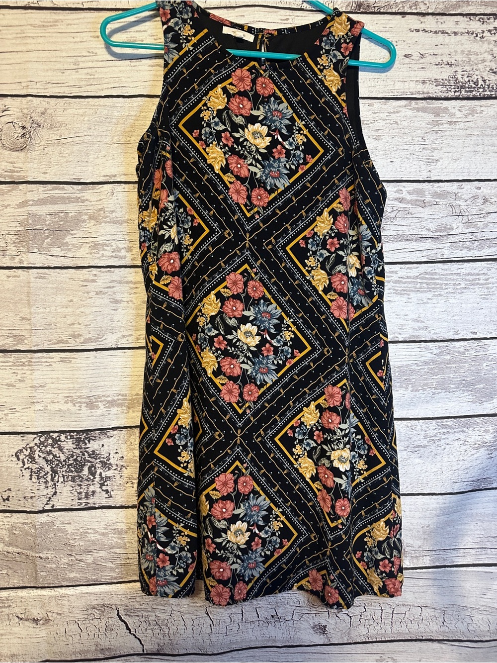 Maurices Floral Boho Sleeveless Shift Dress Medium
